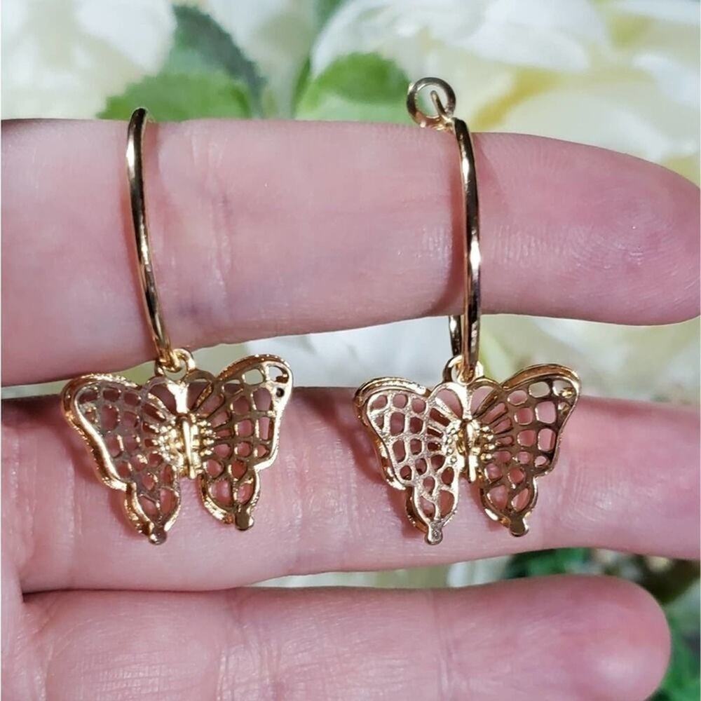 Butterfly Pendant Charm Interchangeable Earrings - image 6